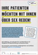 Grauer Hintergrung. Titel "Ihre Patienten möchten mit ihnen über Sex reden!"