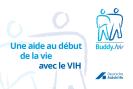 Weißer Hintergrund. Symbol des Buddy-Projektes.