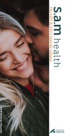 Bild von einem Paar. Titel "s.a.m health. Der HIV & STI Check für zuhause."