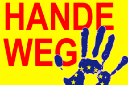 Logo der Kampagne "Hände weg von unseren Medikamenten"