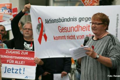 Kundgebung Bundesinitiative HIV und Migration